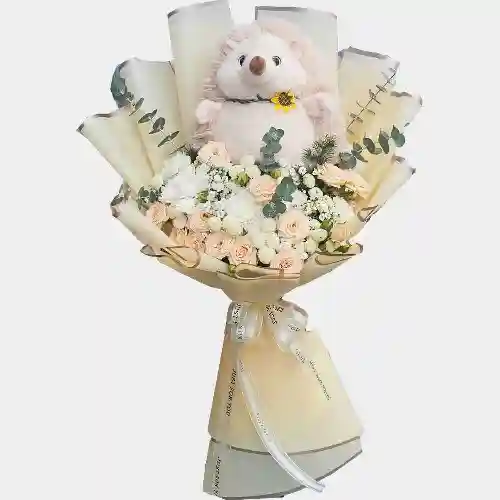 دسته گل و عروسک چیچک کد 2001905