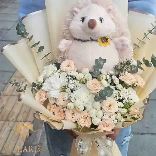 دسته گل و عروسک چیچک کد 2001905