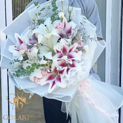 دسته گل باشکوه لیلیوم اورینتال بزرگمهر کد 1002104