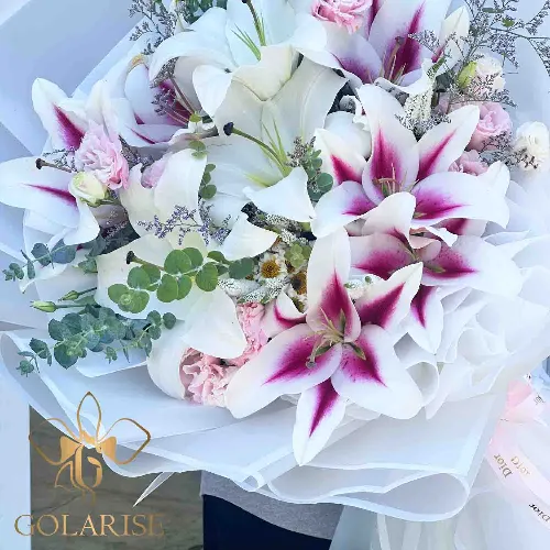 دسته گل باشکوه لیلیوم اورینتال بزرگمهر کد 1002104