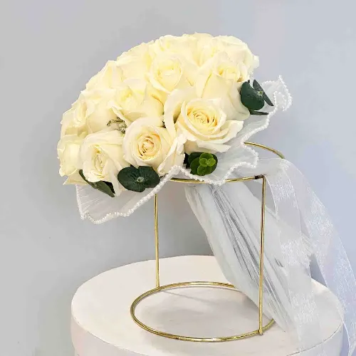 دسته گل عروس الیزه کد 1001005